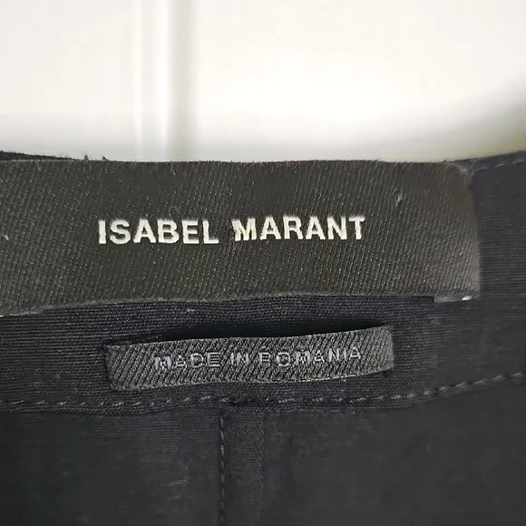 Isabel Marant Black Robe Stella Dress Bodycon Bishop Sleeve Bubble Hem 6 NWT - Picture 4 of 8